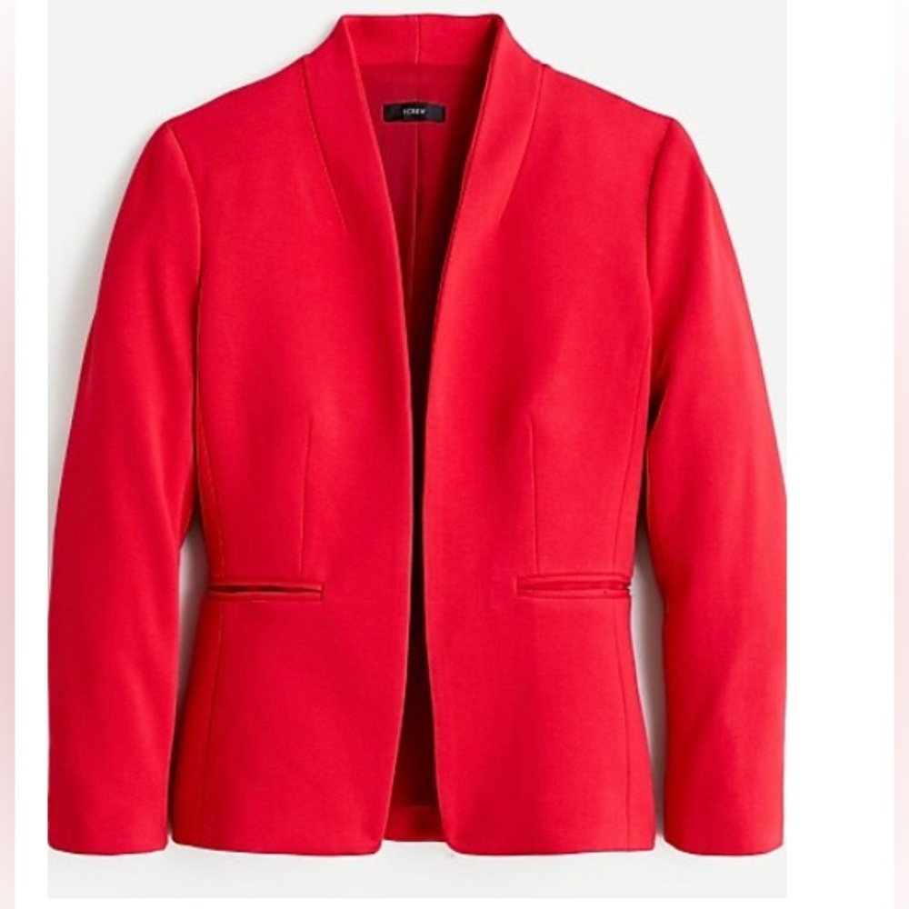 J. Crew Going Out Blazer Stretch Twill Authentic Red 4